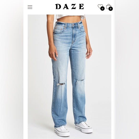 NWT: DAZE Sundaze High rise Dad Jeans - Picture 1 of 5
